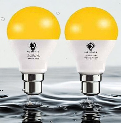 mg lights 5 W Basic Arbitrary B22 LED Bulb(Yellow, Pack of 2)
