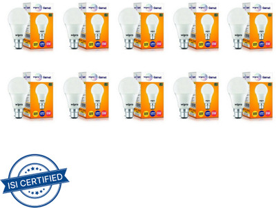Wipro 9 W Basic Standard B22 LED Bulb(White, Pack of 10)