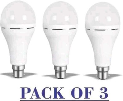 MZ POWER 12 W Round B22 LED Bulb(White, Pack of 3)