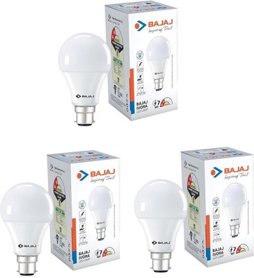 BAJAJ 7 W Basic Standard B22 LED Bulb(White, Pack of 3)