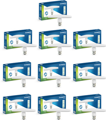 Crompton 10 W Basic T-Bulb B22 LED Bulb(White, Pack of 10)