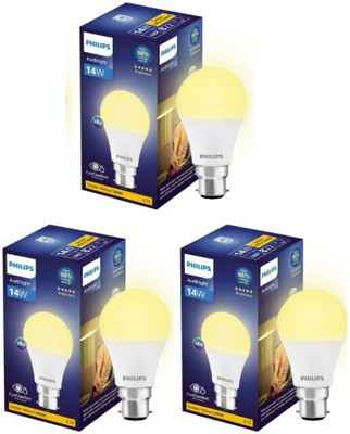 PHILIPS 14 W Basic Round B22 LED Bulb(Yellow, Pack of 3)