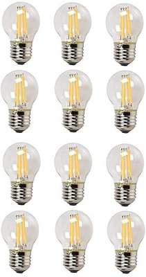 ayriv 4 W Basic Round E27 Flouroscent Bulb(Yellow, Pack of 12)