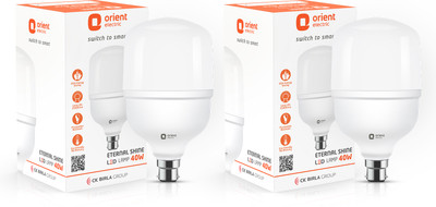 Orient Electric 40 W Basic Round B22 LED Bulb(White, Pack of 2)