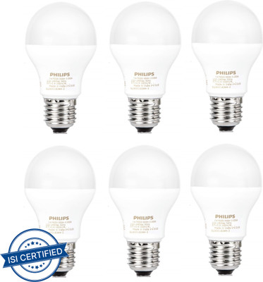 PHILIPS 7 W Basic Standard E27 LED Bulb(Yellow, Pack of 6)