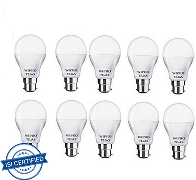 Wipro 7 W Basic Standard B22 LED Bulb(White, Pack of 10)
