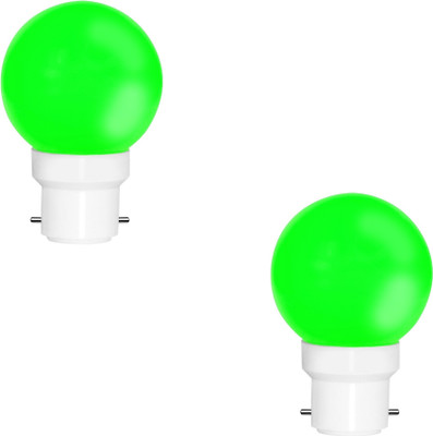 Fybros 0.5 W Basic Decorative B22 LED Bulb(Green, Pack of 2)