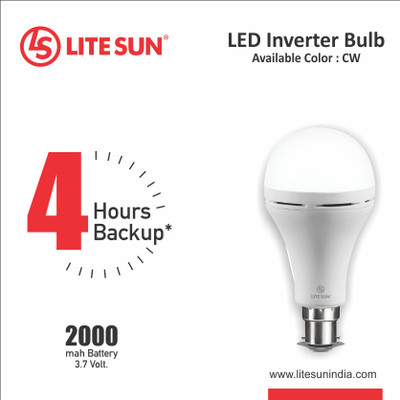 LiteSun 9 W Basic Standard B22 Inverter Bulb(White, Pack of 10)