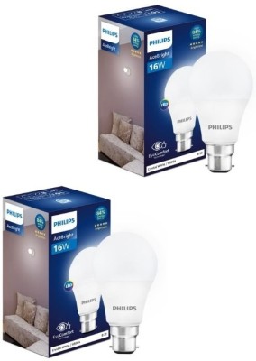 PHILIPS 16 W Standard B22 LED Bulb(White, Pack of 2)