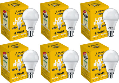 Jaquar 9 W Basic Standard B22 LED Bulb(White, Pack of 6)