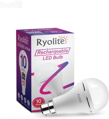Ryolite 10 W Basic Standard B22 LED Bulb(White, Pack of 2)