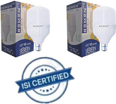 REMEN 30 W Basic Standard B22 LED Bulb(White, Pack of 2)