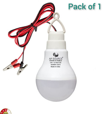 AP Source 3 W Basic Round 2 Pin LED Bulb(White)