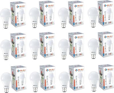 BAJAJ 7 W Basic Standard B22 LED Bulb(White, Pack of 12)