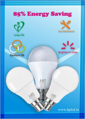 hp led lighting 7 W, 9 W, 12 W Standard B22 LED Bulb(White, Pack of 3)