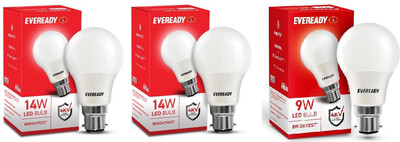 EVEREADY 14 W, 14 W, 9 W Basic Standard B22 D LED Bulb(White, Pack of 3)