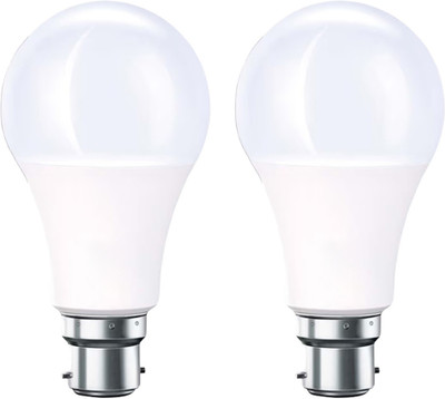LENNY ENTERPRISES 9 W Basic Round B22 LED Bulb(White, Pack of 2)