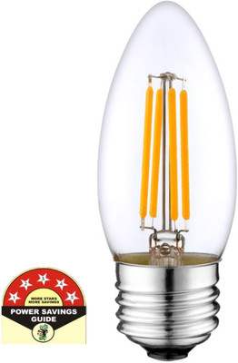 OLIPS 4 W Glare Reduction Candle E26, E27 Decorative Bulb(Clear)