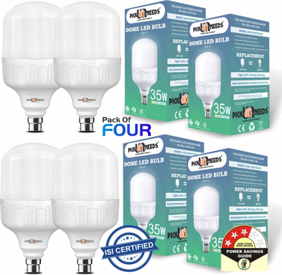 Pick Ur Needs 35 W Multi Watt Round B22 D LED Bulb(White, Pack of 4)