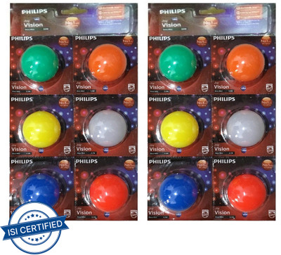 PHILIPS 0.5 W Basic Standard B22 LED Bulb(Multicolor, Pack of 12)