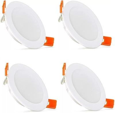 Cosas 9 W Basic Round 2 Pin LED Bulb(White, Pack of 4)