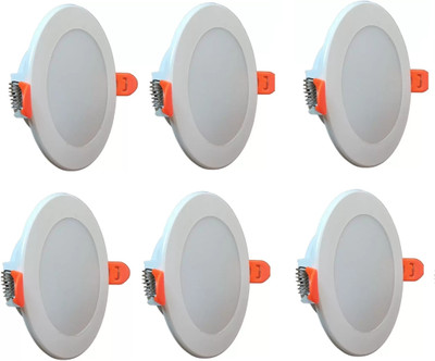 Cosas 9 W Basic Round 2 Pin LED Bulb(White, Pack of 6)