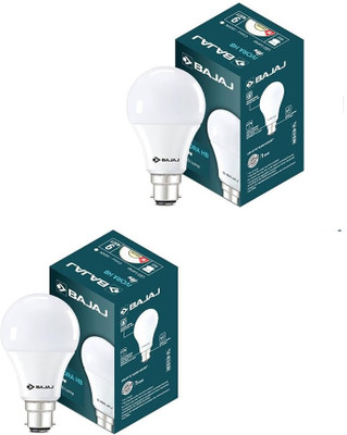 BAJAJ 9 W Basic Standard B22 LED Bulb(White, Pack of 2)