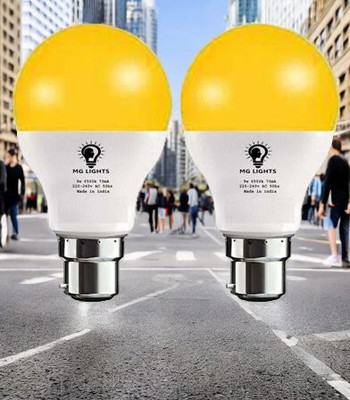 mg lights 5 W Basic Arbitrary B22 LED Bulb(Yellow, Pack of 2)