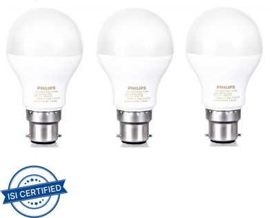 PHILIPS 9 W Basic Standard B22 LED Bulb(White, Pack of 3)
