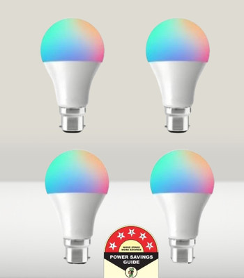 Dunagiri 9 W Basic Round B22 D LED Bulb(RGB, Pack of 4)