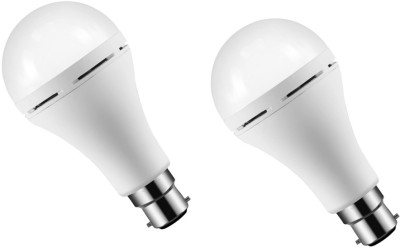 Brightzone 12 W Round B22 LED Bulb(White, Pack of 2)