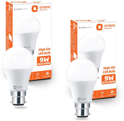 Orient Electric 9 W Basic Standard B22 LED Bulb(White, Pack of 10)