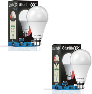 Sturlite 16 W Basic Standard B22 D LED Bulb(White, Pack of 2)