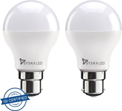 Syska 12 W Standard B22 LED Bulb(White, Pack of 2)