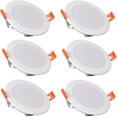 Cosas 9 W Basic Round 2 Pin LED Bulb(White, Pack of 6)