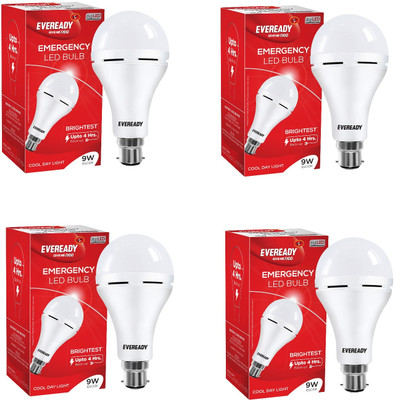 EVEREADY 9W Inverter Bulb pack of 4 4 hrs Bulb Emergency Light(White)