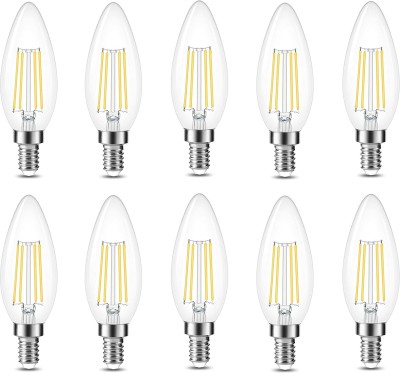 vibunt 4 W Candle E14 LED Bulb(Yellow, Pack of 10)