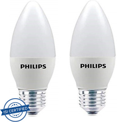 PHILIPS 4 W Basic Candle E27 LED Bulb(Yellow, Pack of 2)