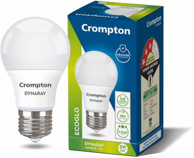 Crompton 5 W Basic Round E27 LED Bulb(White)