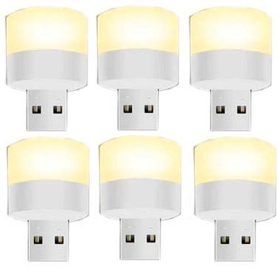 rino 1 W Basic Standard Plug & Play LED Bulb(Yellow, Pack of 6)
