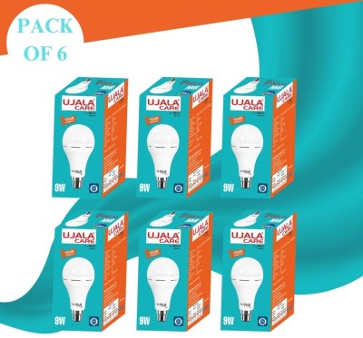 UJALA CARE 9 W Arbitrary B22 D Inverter Bulb(White, Pack of 6)