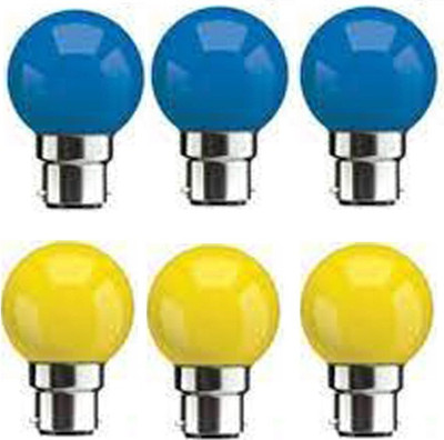 rino 0.5 W Basic Standard B22 LED Bulb(Multicolor, Pack of 6)