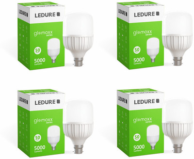 Ledure 50 W Basic Round B22 LED Bulb(White, Pack of 4)