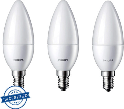 PHILIPS 4 W Basic Candle E14 LED Bulb(White, Pack of 3)