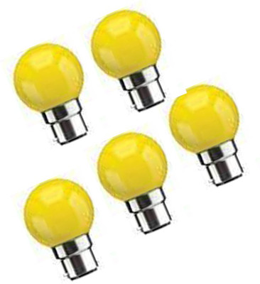 rino 0.5 W Basic Standard B22 LED Bulb(Yellow, Pack of 5)