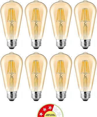 vibunt 4 W Basic Arbitrary E27 LED Bulb(Yellow, Pack of 8)