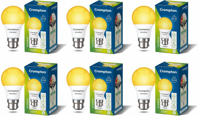 Crompton 5 W Basic Standard B22 LED Bulb(Yellow, Pack of 6)