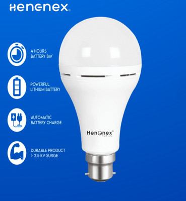 Henonex 12 W Inverter Round B22 Inverter Bulb(White)