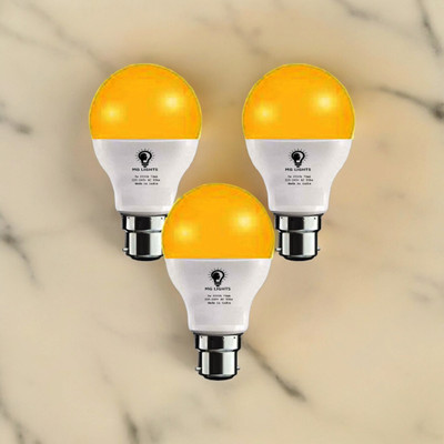 mg lights 5 W Basic Arbitrary B22 LED Bulb(Yellow, Pack of 3)