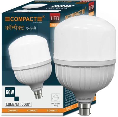 COMPACT 60 W Round B22 Inverter, Eye Safety Compliance LED Bulb(White)